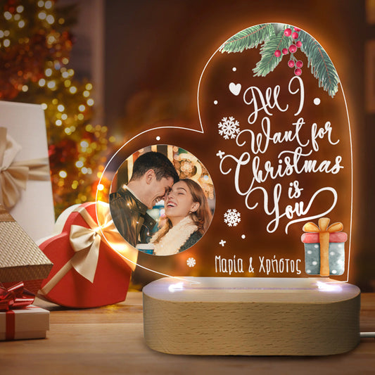 Φωτιστικό led με βάση - All I want for Christmas