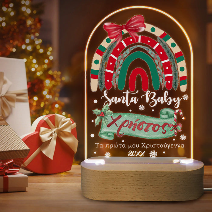 Φωτιστικό led με βάση - Christmas Candy Rainbow