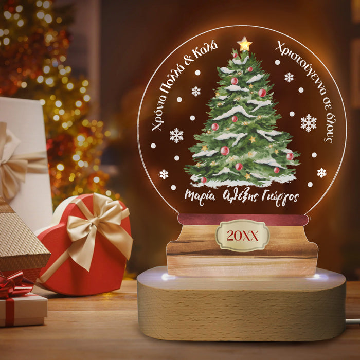 Φωτιστικό led με βάση - Χριστουγεννιάτικο δέντρο