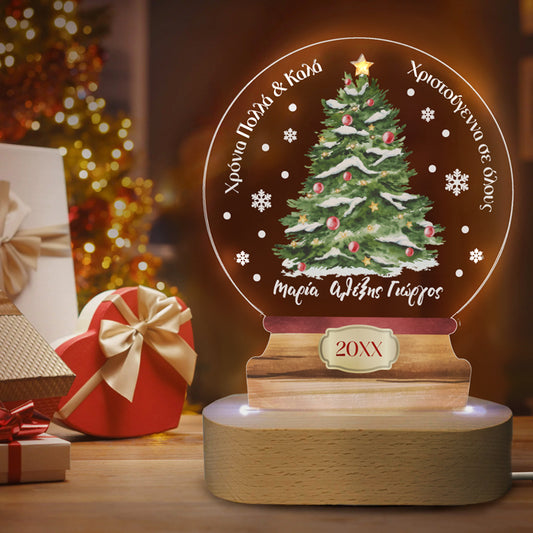 Φωτιστικό led με βάση - Χριστουγεννιάτικο δέντρο