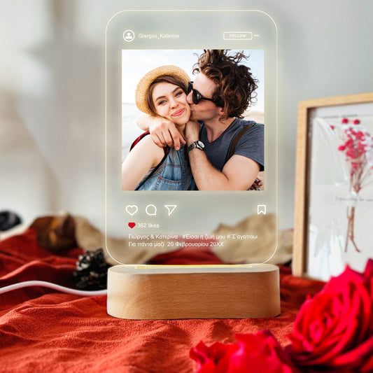 Φωτιστικό led με φωτογραφία - Instagram Love