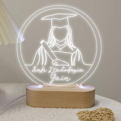 Φωτιστικό led με βάση - Αποφοίτηση για κορίτσι