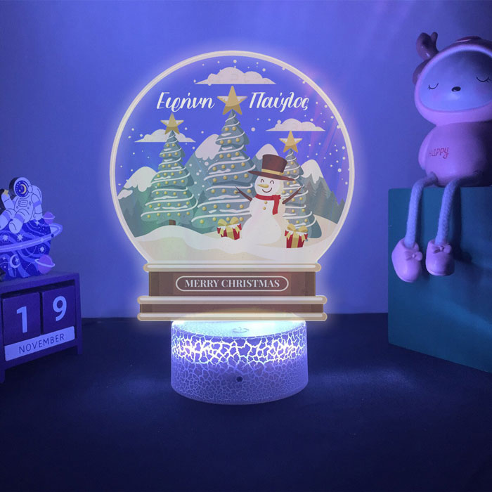 Φωτιστικό led με βάση - Χιονάνθρωπος