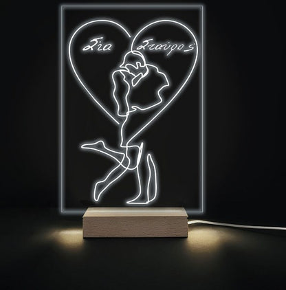 Φωτιστικό led & plexiglass - Couple in Love