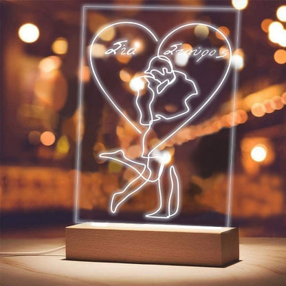 Φωτιστικό led & plexiglass - Couple in Love