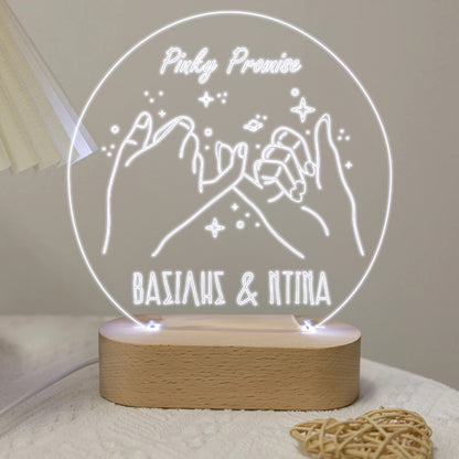 Φωτιστικό led plexiglass - Pinky Promise