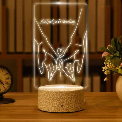Φωτιστικό led plexiglass - Take my hand