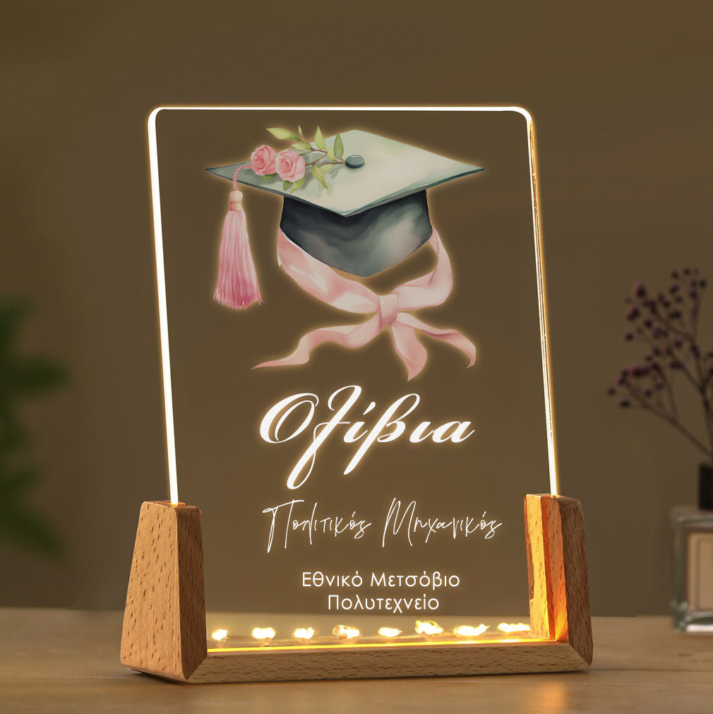 Φωτιστικό led Αποφοίτησης - Pink Grad