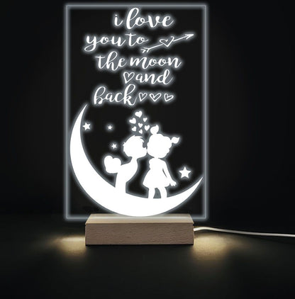 Φωτιστικό led & plexiglass - Τo the Moon and Back