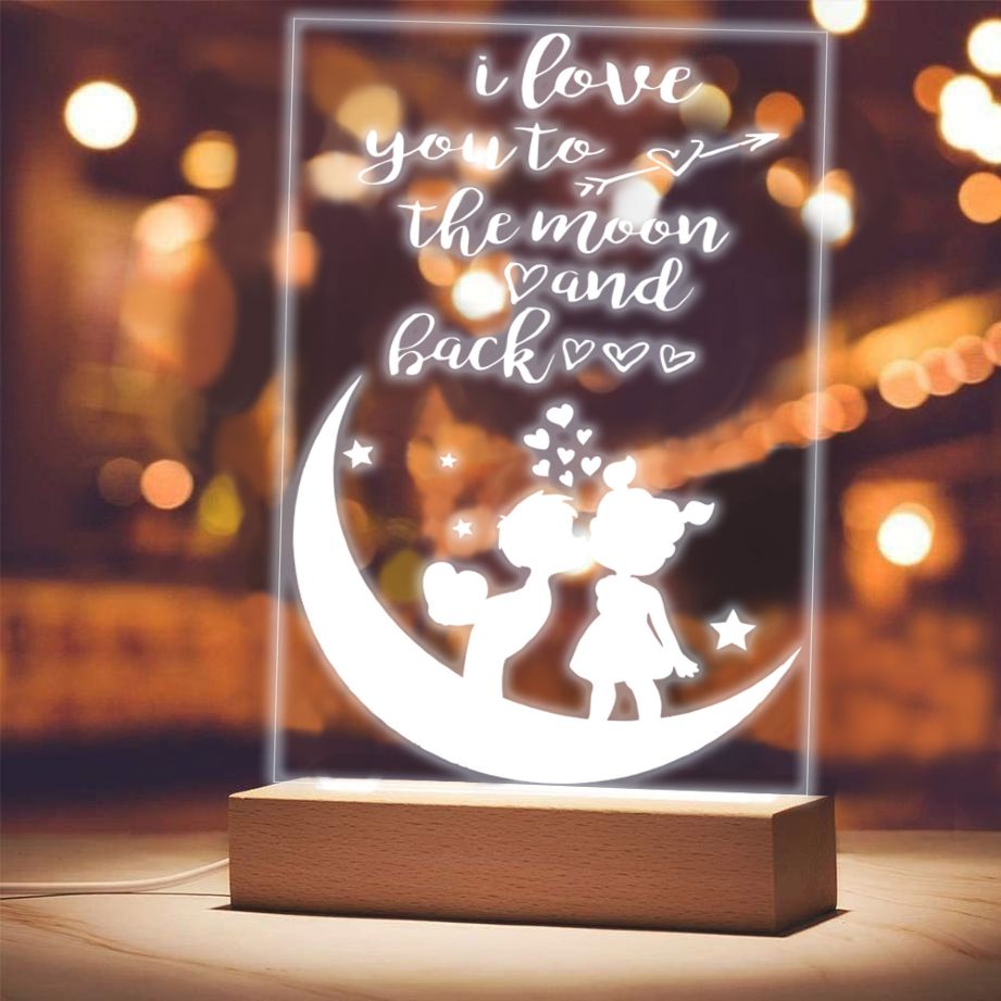 Φωτιστικό led & plexiglass - Τo the Moon and Back