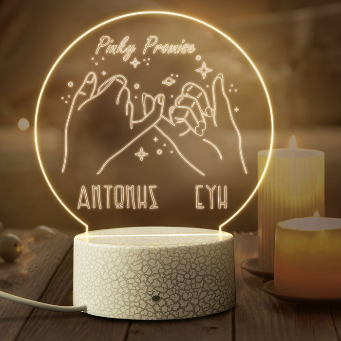 Φωτιστικό led plexiglass - Pinky Promise