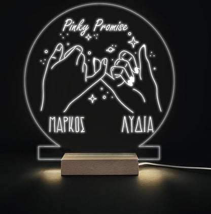 Φωτιστικό led plexiglass - Pinky Promise