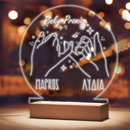 Φωτιστικό led plexiglass - Pinky Promise