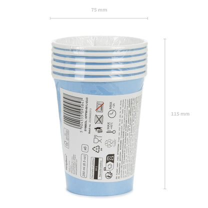 Γαλάζια Χάρτινα Ποτήρια (6 τεμ)