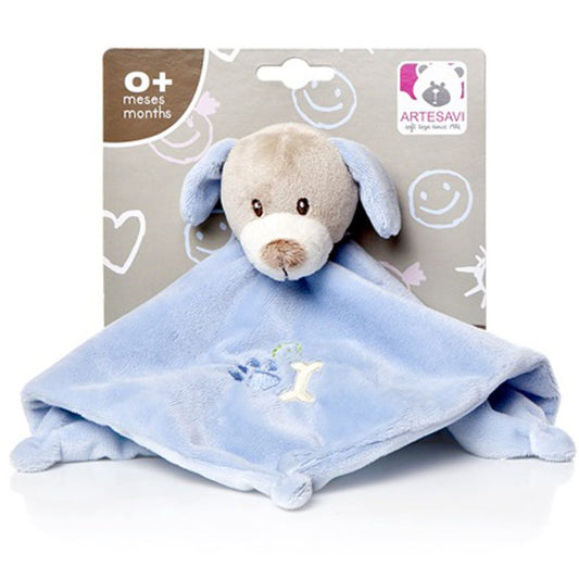 Γαλάζιο Λούτρινο πανάκι παρηγοριάς με κουδουνίστρα