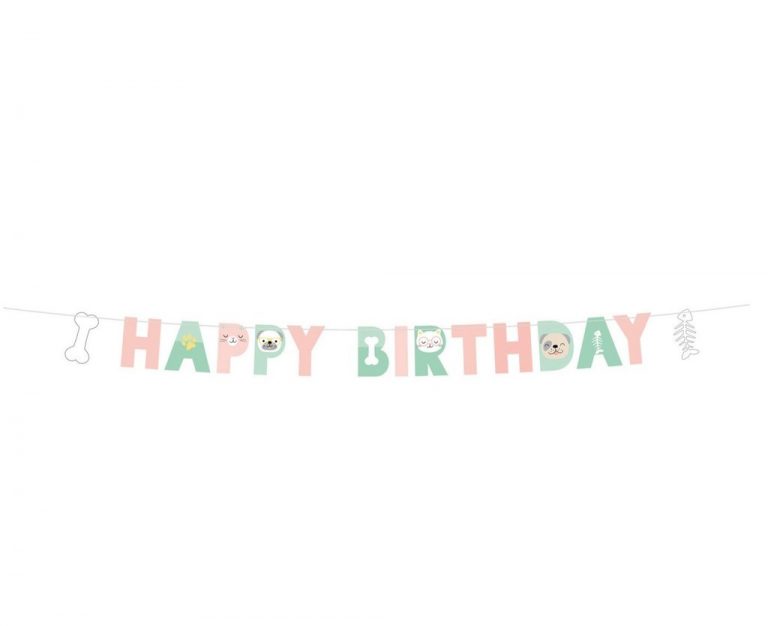 Γιρλάντα "Happy Birthday" Hello Pets