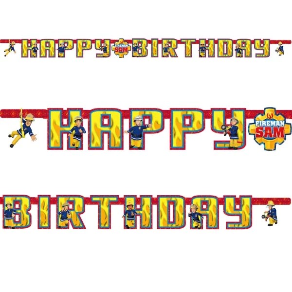 Γιρλάντα "Happy Birthday"  Πυροσβέστης Sam
