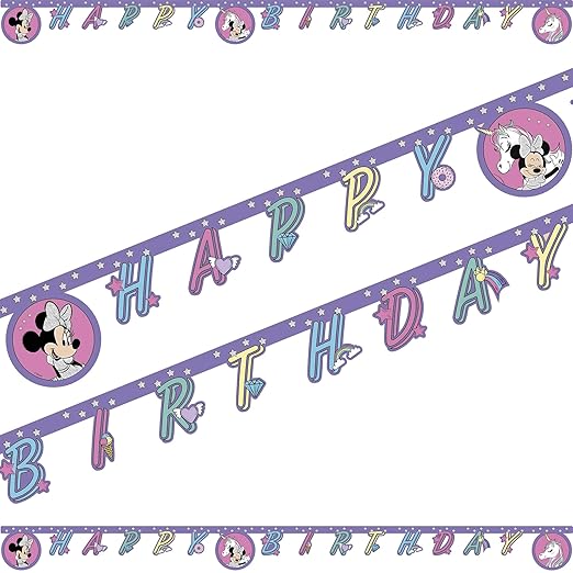 Γιρλάντα “Happy Birthday” Minnie Unicorn 2m