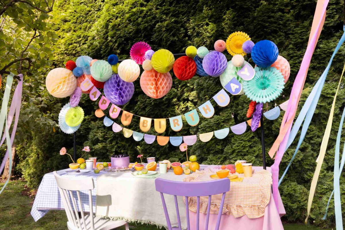 Γιρλάντα Happy Birthday Colorful Mix 163cm