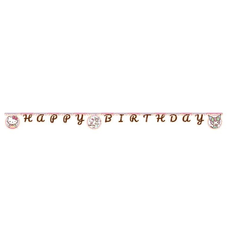 Γιρλάντα Happy Birthday - Hello Kitty & Kuromi (200cm)