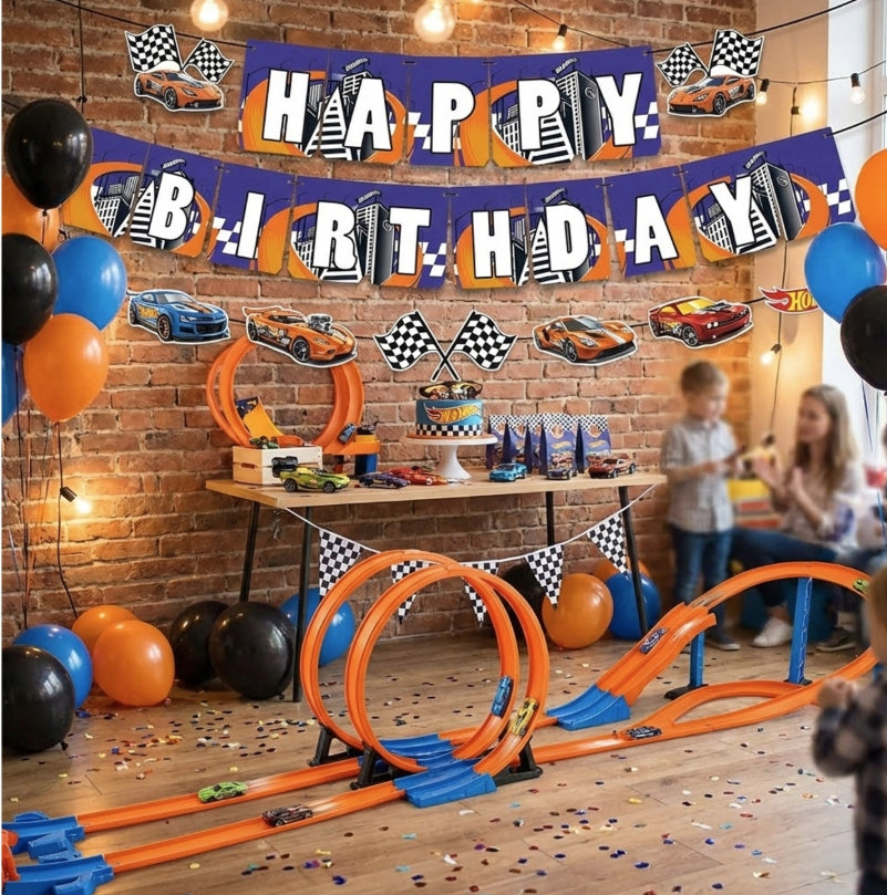 Γιρλάντα Happy Birthday - Hot Wheels (3m)