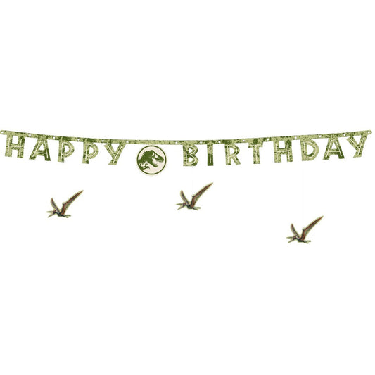 Γιρλάντα Happy Birthday - Jurassic World 165cm