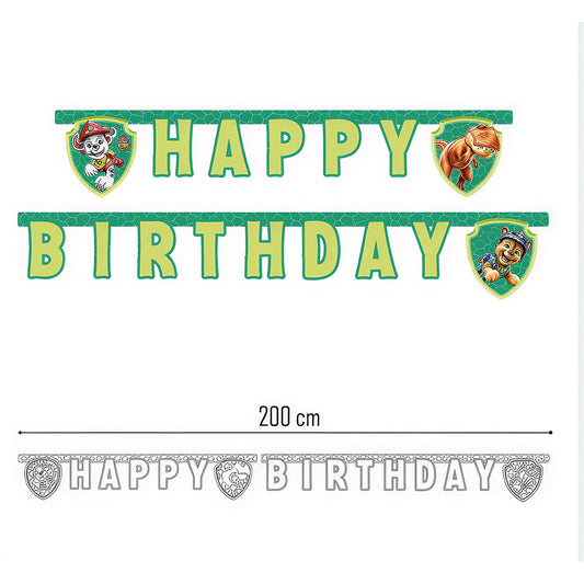 Γιρλάντα Happy Birthday - Paw Patrol Dino Movie (200 cm)
