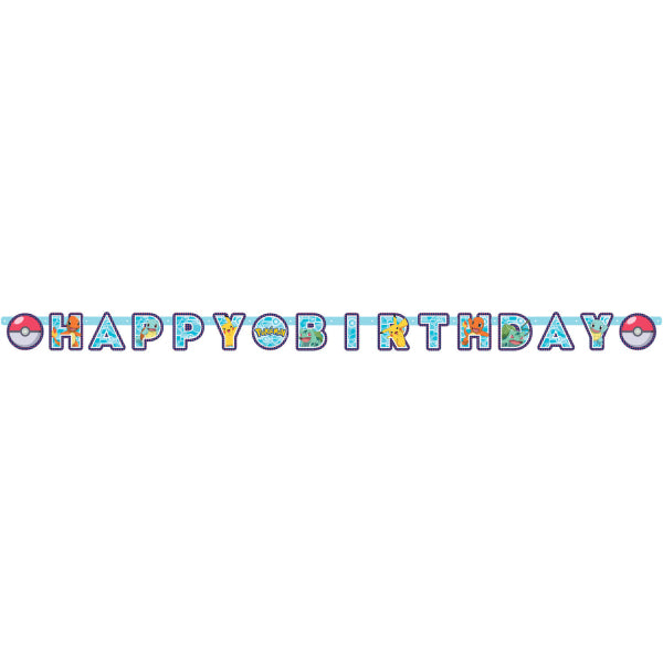 Γιρλάντα Happy Birthday Pokemon