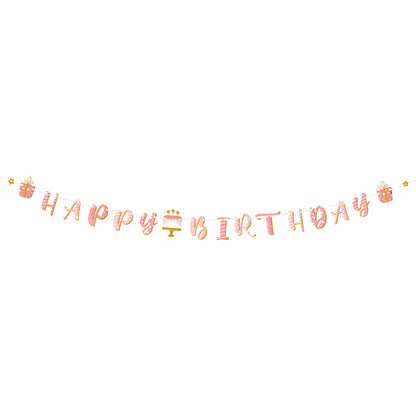 Γιρλάντα Happy Birthday Rose Confetti 3m