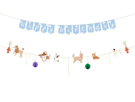 Γιρλάντα Happy Birthday Σκυλάκια 2.10m