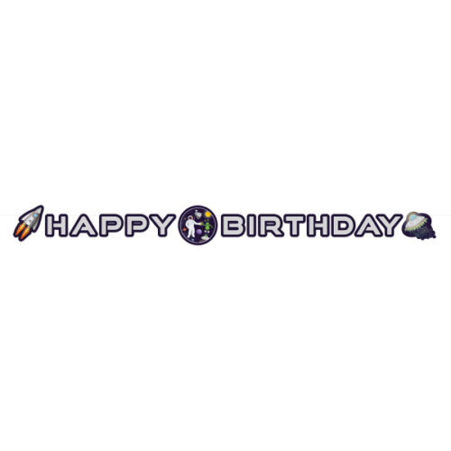 Γιρλάντα Happy Birthday Space Party