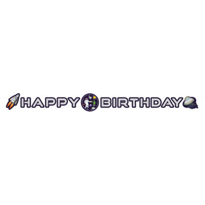 Γιρλάντα Happy Birthday Space Party
