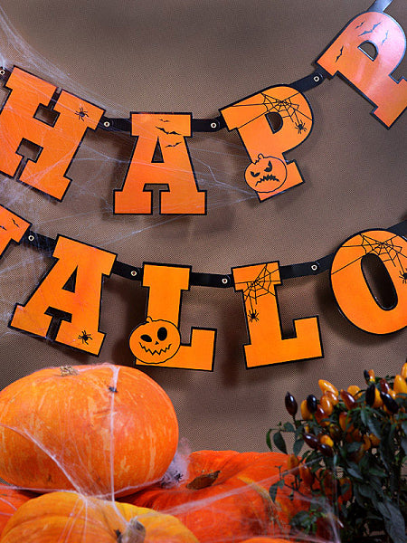 Γιρλάντα Happy Halloween πορτοκαλί 210cm
