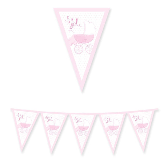 Τριγωνικά Σημαιάκια - It's A Girl (3m)