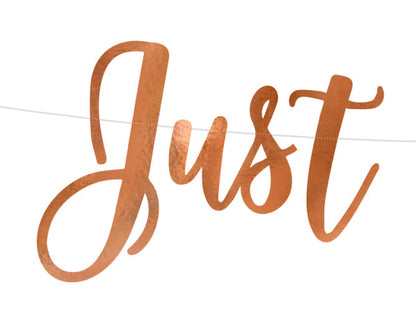 Γιρλάντα Just Married, rose gold, 20x77cm