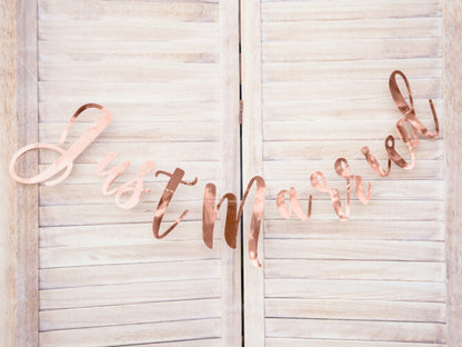 Γιρλάντα Just Married, rose gold, 20x77cm