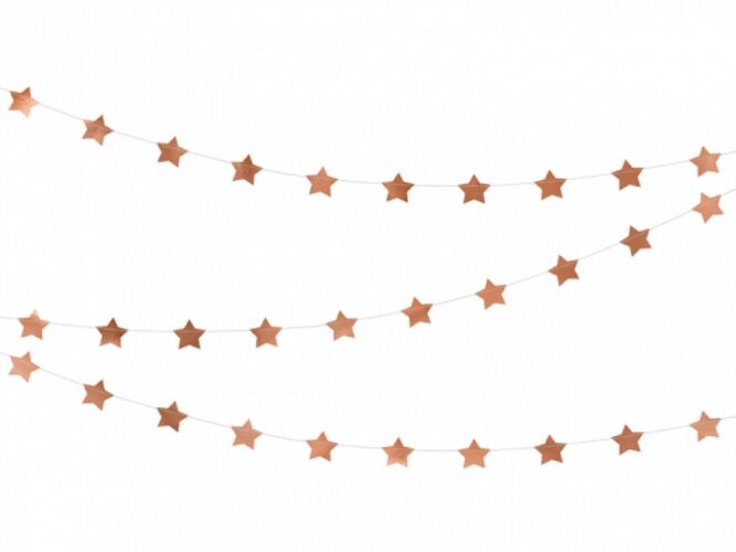 Γιρλάντα με rosegold Αστεράκια 3.6m