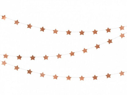 Γιρλάντα με rosegold Αστεράκια 3.6m