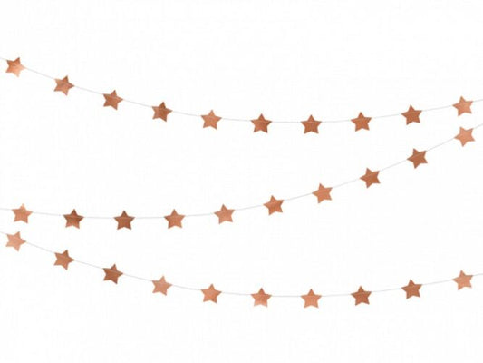 Γιρλάντα με rosegold Αστεράκια 3.6m