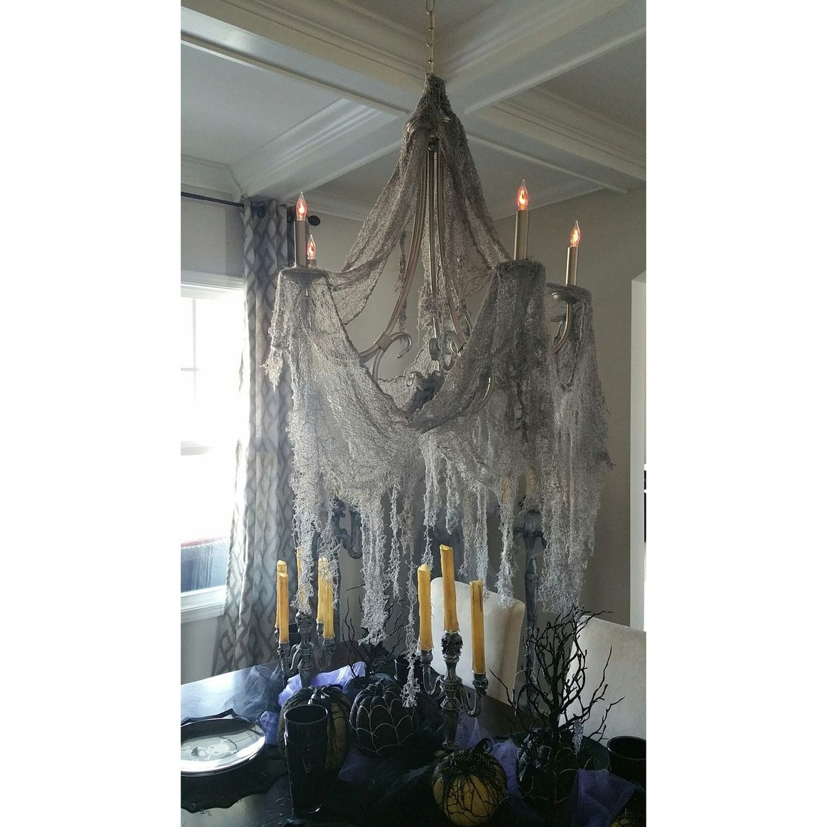 Γκρι Διακοσμητικό Ύφασμα Halloween (76 x 183 cm)