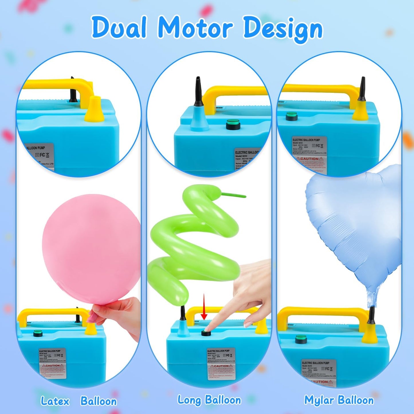 Ηλεκτρική Φουσκωτήρα Μπαλονιών Dual Motors