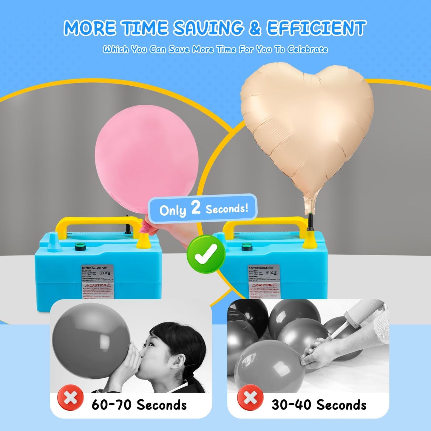 Ηλεκτρική Φουσκωτήρα Μπαλονιών Dual Motors