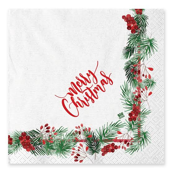 Χαρτοπετσέτες φαγητού Merry Christmas  / 16 τεμ.