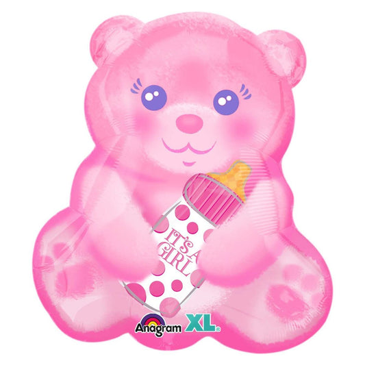 Junior Shape Μπαλόνι Ροζ Αρκουδάκι It’s a Girl