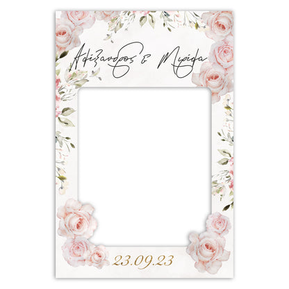 Κάδρο Photo Booth Γάμου - Φλοράλ