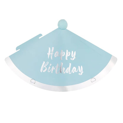 Καπελάκι Birthday γαλάζιο με πομ πομ
