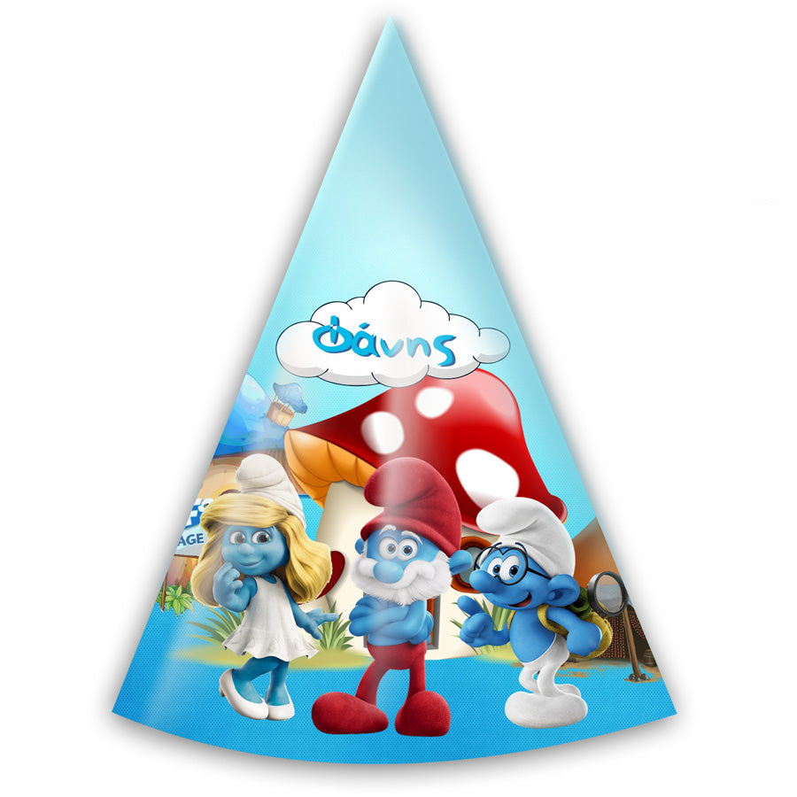 Καπελάκι πάρτυ Στρουμφάκια (4 τεμ)