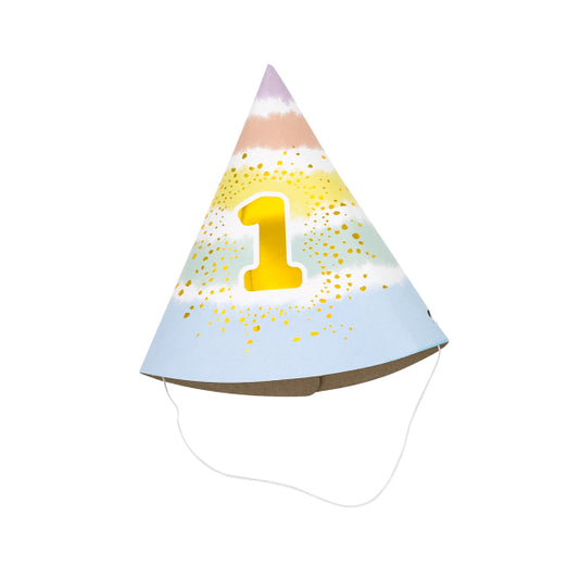 Καπελάκια πάρτυ 1st Birthday - Rainbow (1 τεμ)