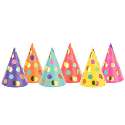 Καπελάκια πάρτυ Πουά Mix (6 τεμ)