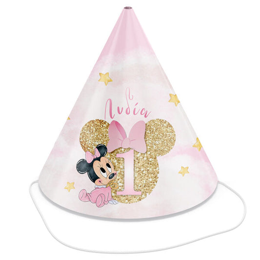 Καπελάκια πάρτυ Baby Minnie 1st (4 τεμ)